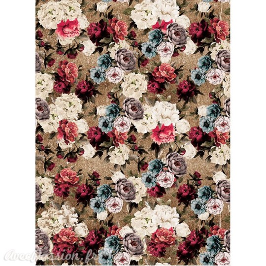 Transfert pelliculable Redesign Prima marketing décor tea rose garden