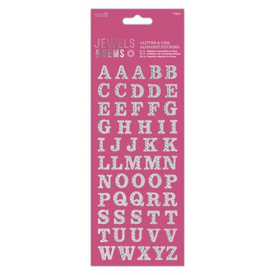 Strass autocollant alphabet majuscules docrafts 1p Strass autocollant alphabet majuscules docrafts 1p