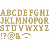 Sticker peel off adhésif or alphabet majuscules