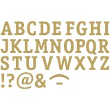 Sticker peel off adhésif alphabet majuscules doré //