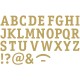 Sticker peel off adhésif or alphabet majuscules