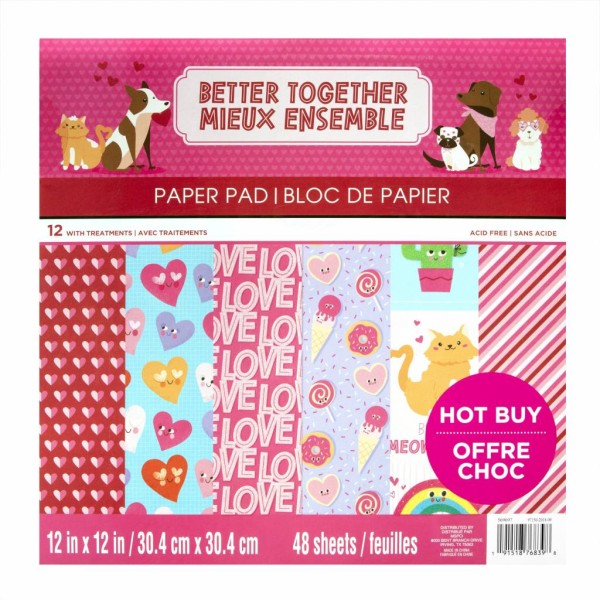 Papier scrapbooking assortiment mieux ensemble bloc 48fe 30x30