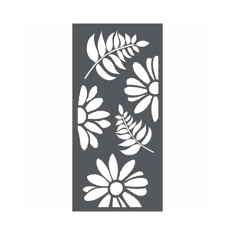 Pochoir décoratif 3D fleurs et feuilles 12x25cm 