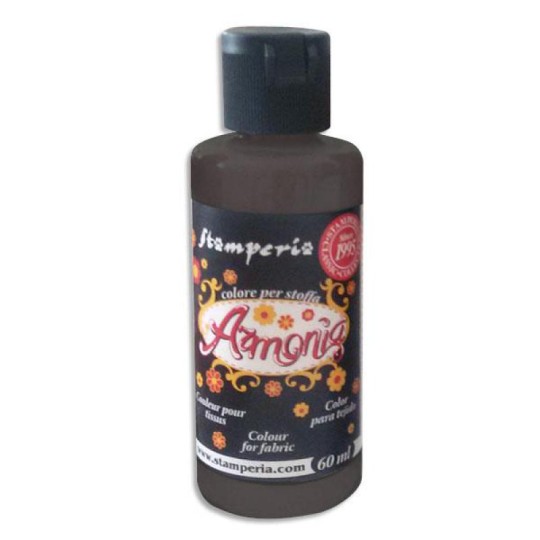Peinture pour tissu noir Stamperia 60ml Peinture pour tissu noir Stamperia 60ml
