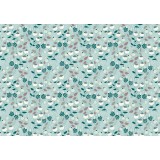 Papier italien motifs fleurs clarissa fond bleu