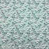 Papier italien motifs fleurs clarissa fond bleu