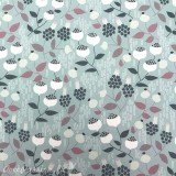 Papier italien motifs fleurs clarissa fond bleu