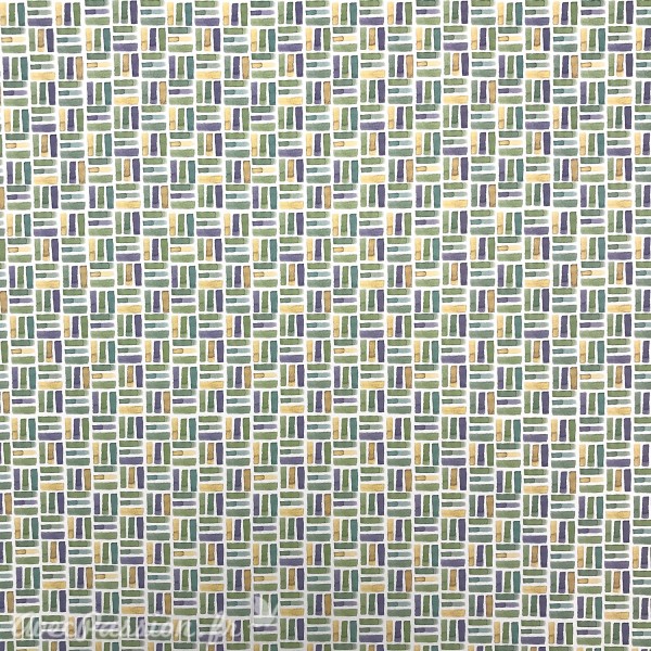 Papier tassotti à motifs vert bleu jaune