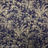 Papier tassotti à motifs damas bleu motifs dorés