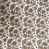 Papier italien motifs feuillage brun et poudre d'or