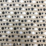 Papier kraft lignes noir argent sur taupe