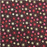 Papier indien artifice rouge rose et doré sur noir