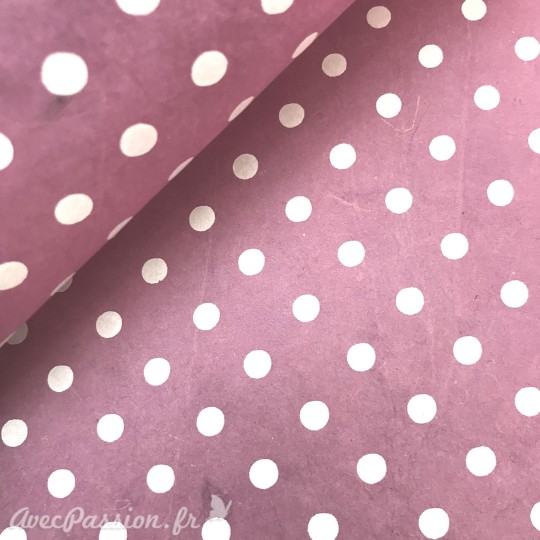 Papier népalais lokta bulles violet et blanc Papier népalais lokta bulles violet et blanc