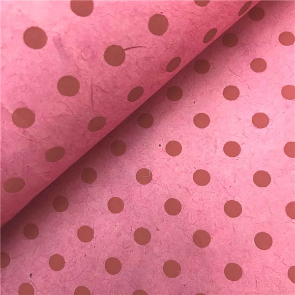 Papier népalais lokta bulles fushia ton sur ton