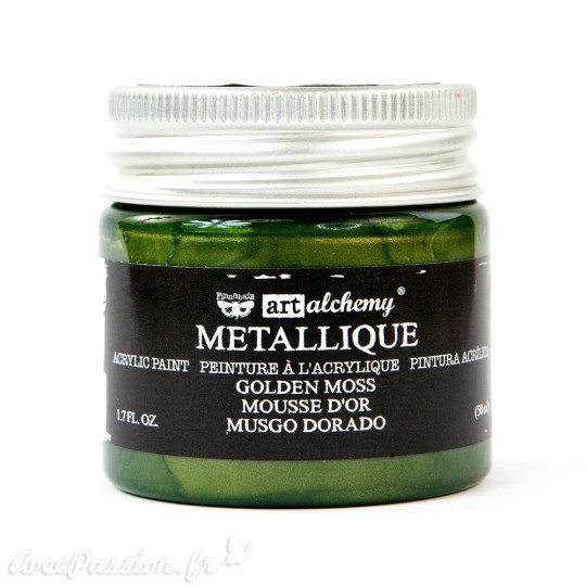 Peinture métallique vert art alchemy golden moss