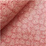 Papier népalais lokta lamaLi rond rouge fond naturel