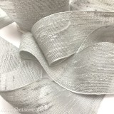 Ruban tissu boucle gris clair rouleau 6cm x 10m 