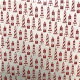 Papier népalais lokta motifs mer phare rouge fond naturel