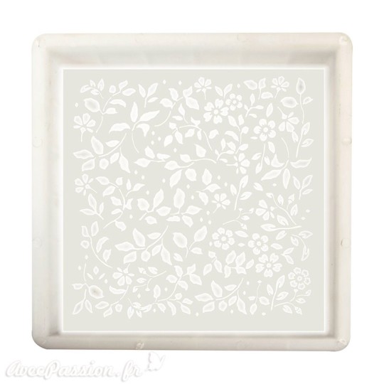 Moule à béton avec pochoir décoratif incorporé pour création pavé Vine Wall Moule à béton avec pochoir décoratif incorporé pour création pavé Vine Wall