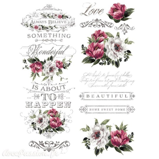 Transfert pelliculable Redesign Prima marketing décor Hopeful Wishes