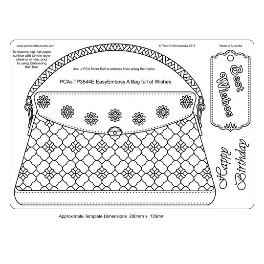 Template PCA gabarit traçage motifs sac Template PCA gabarit traçage motifs sac