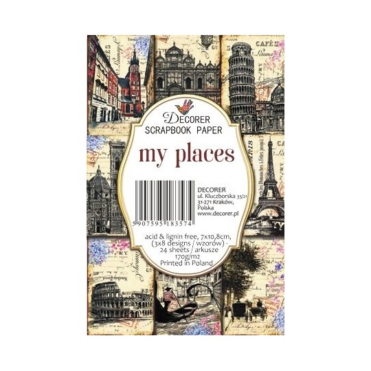 Etiquettes décoratives my places 24p