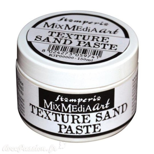Pate de structure effet neige blanche Stamperia sand paste