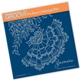Groovi gabarit traçage parchemin jasmine and lace fleurs de Linda Williams