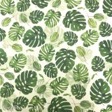 Papier italien motifs philidendron fond blanc
