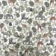 Papier italien motifs jungle fond blanc