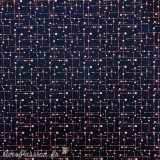 Papier à motifs strategy indigo orange et jaune