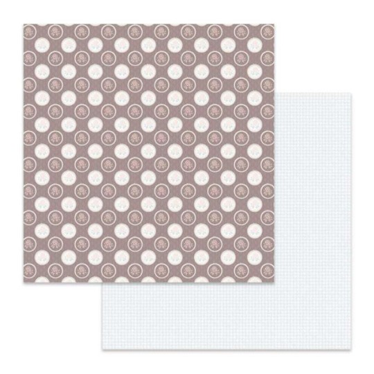 Papier scrapbooking réversible Stamperia double face à pois 30x30