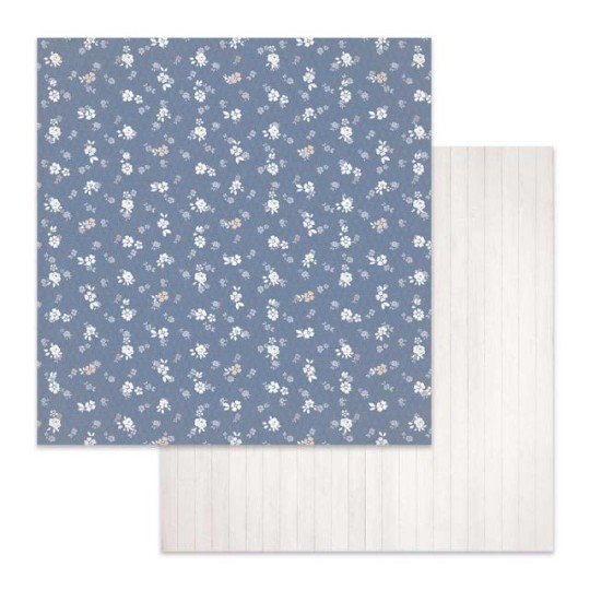 Papier scrapbooking réversible Stamperia fleurs 30x30