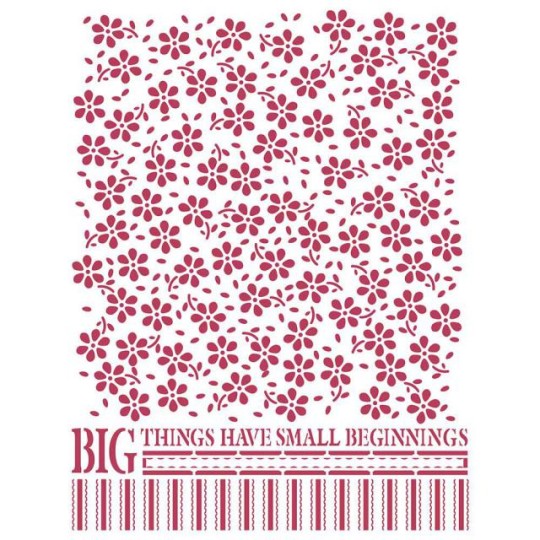 Pochoir plastique petites fleurs 15x20cm