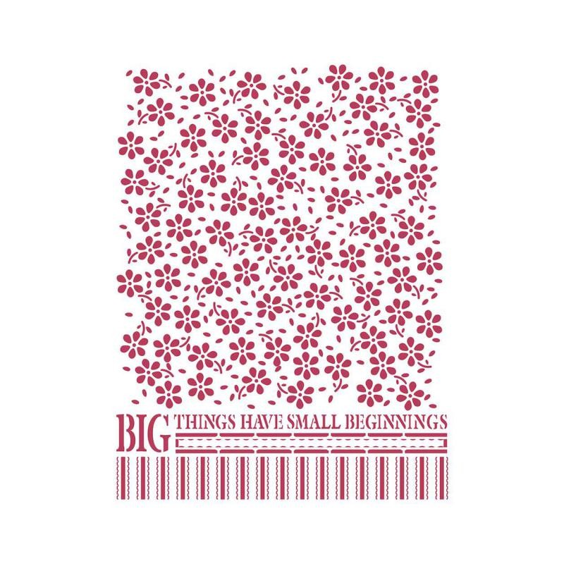Pochoir plastique petites fleurs 15x20cm