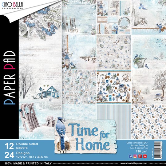 Papier scrapbooking assortiment Ciao Bella time for home 12fe 30x30