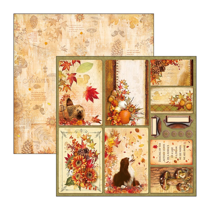 Ciao Bella Papier Scrapbooking 30x30 Reversible Cartes D Automne Ciao Bella Papier Scrapbooking 30x30 Reversible Cartes D Automne