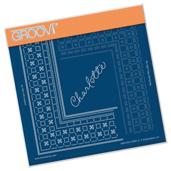 Groovi gabarit traçage et piquage parchemin charlotte lace 