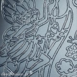 Sticker peel off adhésif flowers fairies argent