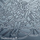 Sticker peel off adhésif flowers fairies argent