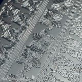 Sticker peel off adhésif cloches & angle argent