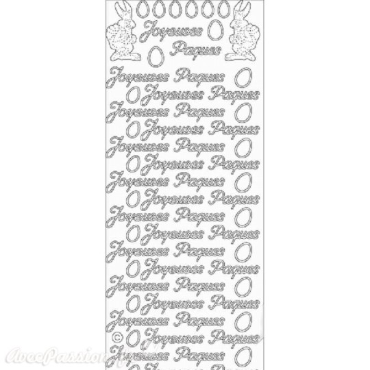 Sticker peel off adhésif joyeuses pâques doré Sticker peel off adhésif joyeuses pâques doré