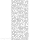 Sticker peel off adhésif ligne arabesque coeur argent