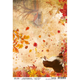 Papier de riz Ciao Bella A4 ariel et feuilles dansantes