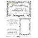 Transfert d'image couleur motif shabby chic T4003