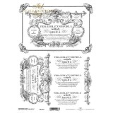 Transfert d'image couleur motif shabby chic T4010