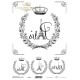 Transfert d'image couleur motif shabby chic T4019