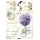 Transfert d'image couleur motif shabby chic T4023