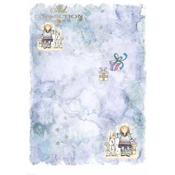 Papier scrapbooking A4 assortiment 12 tag + 5fe recto verso Angels & Presents