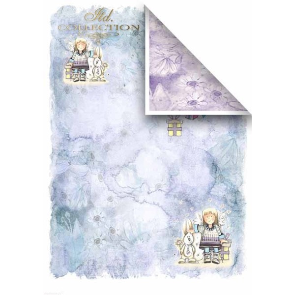 Papier scrapbooking A4 assortiment 12 tag + 5fe recto verso Angels & Presents